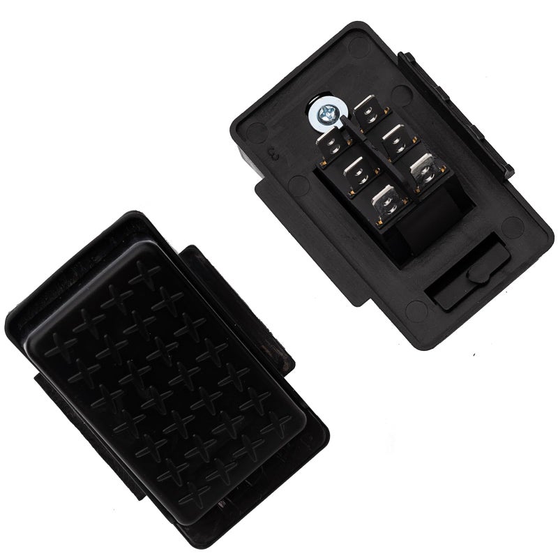 weelye 6/12/24 Volt Accelerator Foot Pedal Reset-Control Switch for Kids Ride On Cars, Children Electric Ride On Toys Replacement Parts Black 6-pin Socket-7 * 4.1CM - Image 3